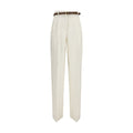 Beige Linen Casual Pants