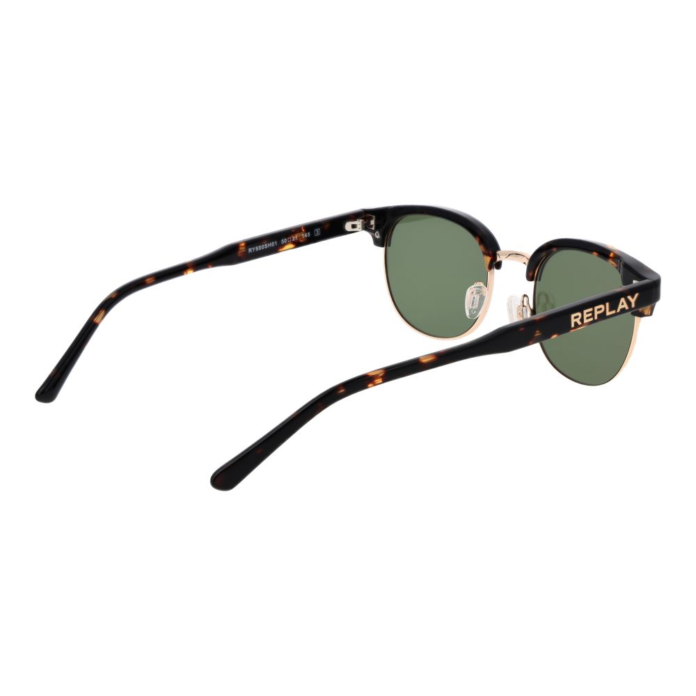 Brown Metal Sunglasses
