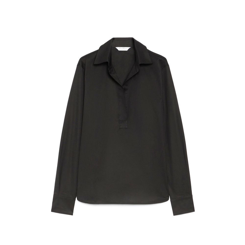Black Cotton Dress Shirt