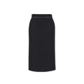 Black Virgin Wool Long Skirt