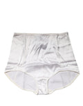 White Silk Blend High Waist Girdle Panty Underwear