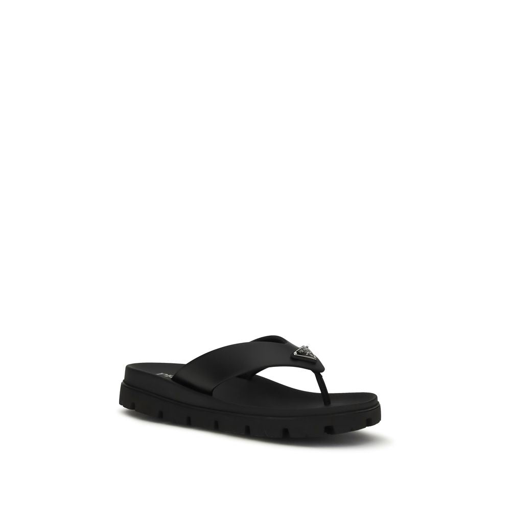 Brown Calf Leather Bos Taurus Flip-Flop Sandals