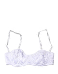 White Semi-Pad Underwire Balconette Bra Underwear