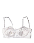 White Semi-Pad Underwire Balconette Bra Underwear
