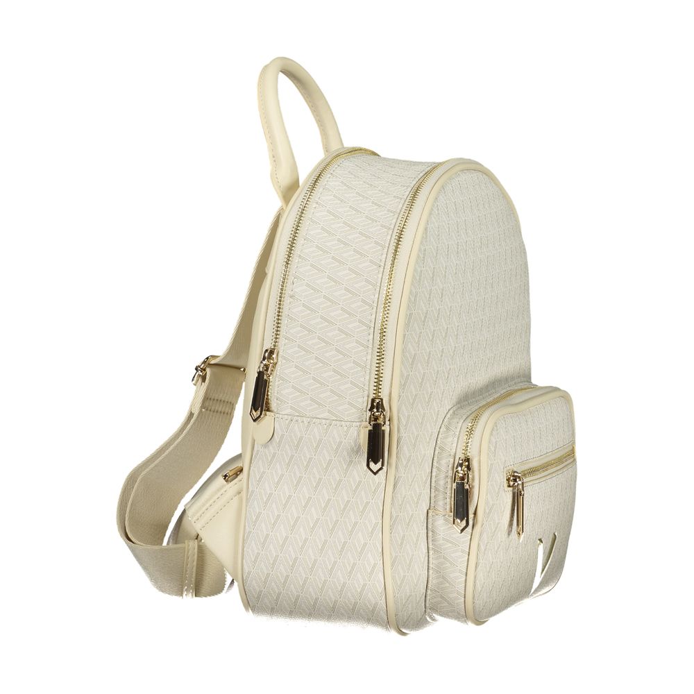 Beige Polyethylene Backpack