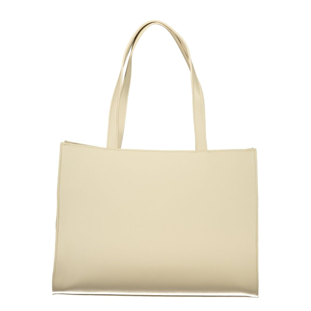 Beige Polyethylene Handbag