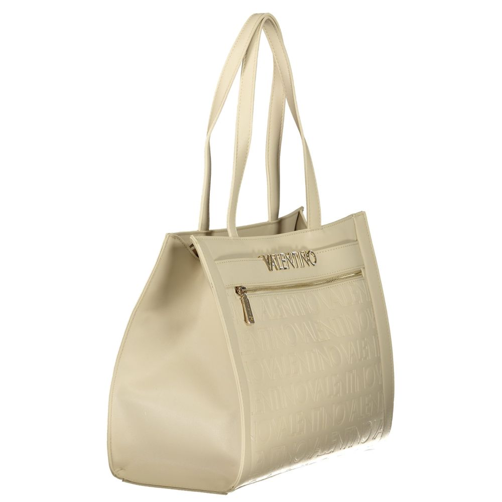 Beige Polyethylene Handbag