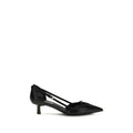 Black Calf Leather Bos Taurus Mid Heel Pumps