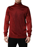 Red Long Sleeve TurtleNeck Pullover Sweater