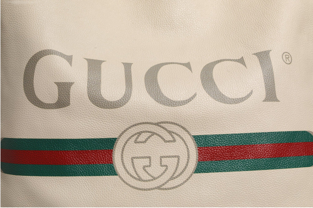 White Web Sherry Logo Print Tote Bag