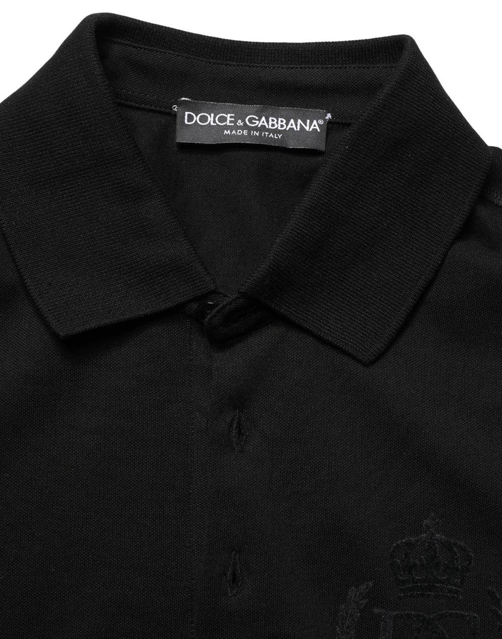 Black Cotton Collared Short Sleeves Men Polo T-shirt