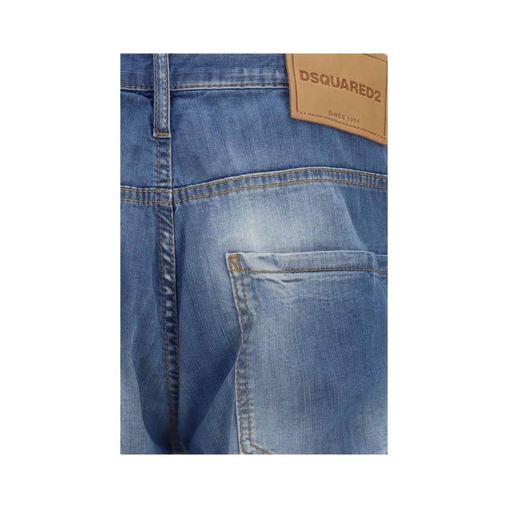 Blue Cotton Slim Fit Jeans