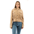 Beige Leather Jacket