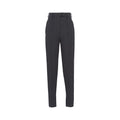Gray Elastane Dress Pants