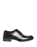 Black Calfskin Leather Derby Men Dress Shoes