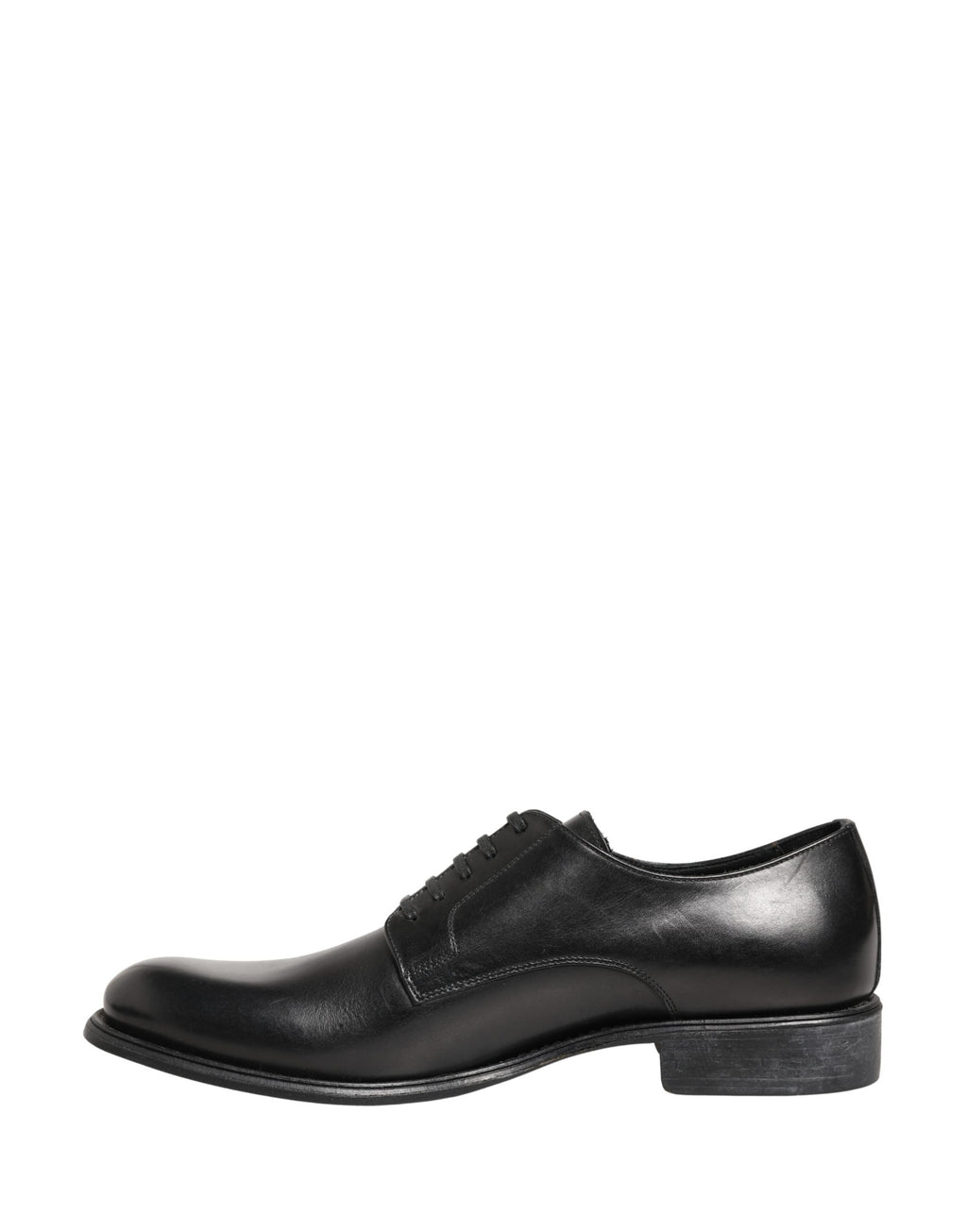 Black Calfskin Leather Derby Men Dress Shoes