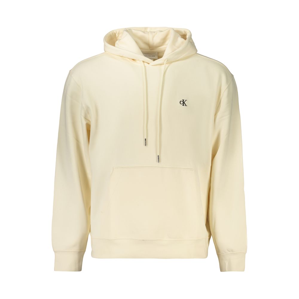 Beige Cotton Men Sweatshirt