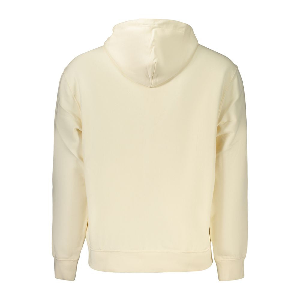 Beige Cotton Men Sweatshirt