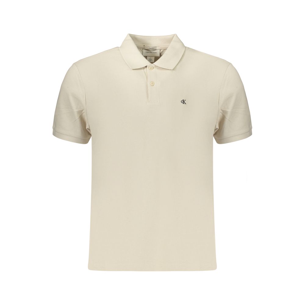Beige Cotton Men's Polo