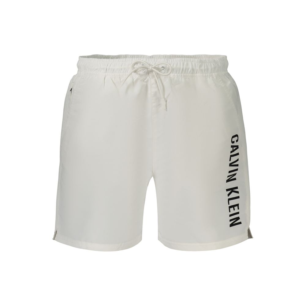 Bianco Polyester Men Swimwear