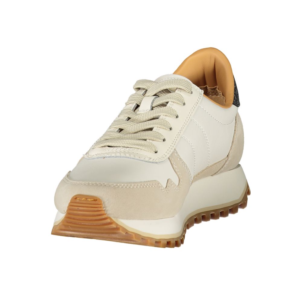 Blue Polyester Athletic Sneakers