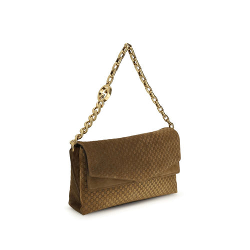 Beige Calf Leather Bos Taurus Handbag