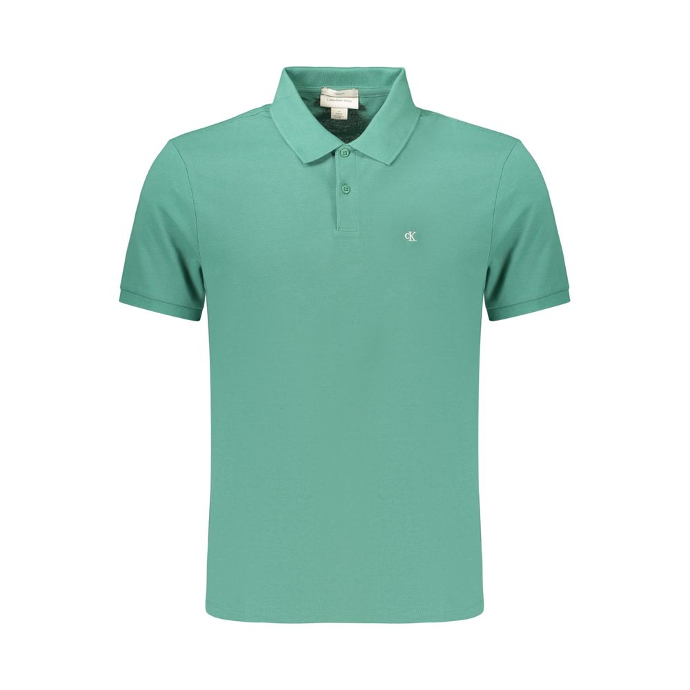 Green Cotton Mens Polo
