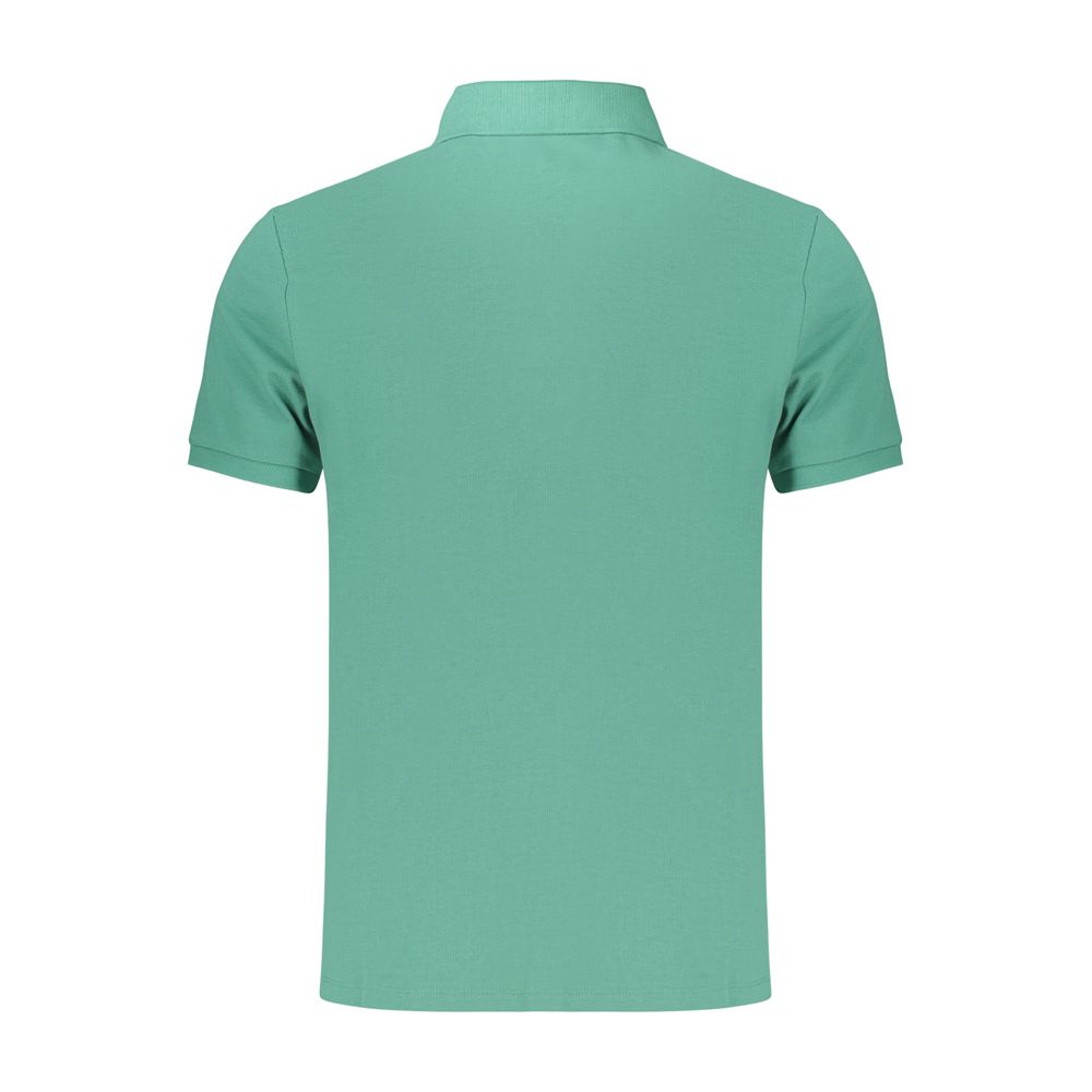 Green Cotton Mens Polo