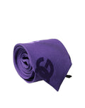 Purple DG Logo Monogram Silk Adjustable Men Necktie Tie