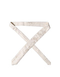 Off White Floral Silk Adjustable Men Tied Necktie Tie
