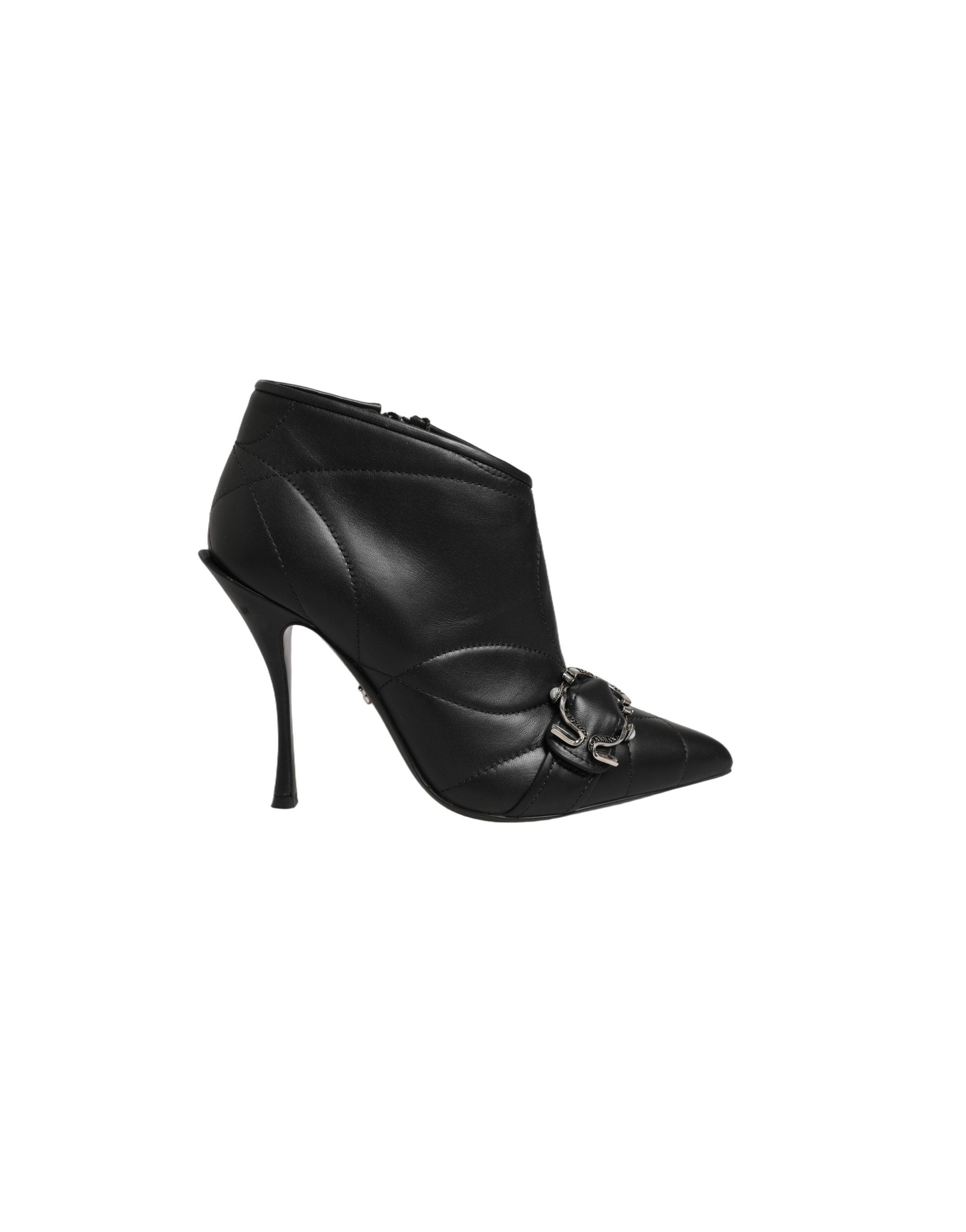 Black Devotion Quilted Buckled Boots Shoes