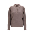 Brown Silk Polo Shirt