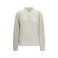 Beige Silk Polo Shirt