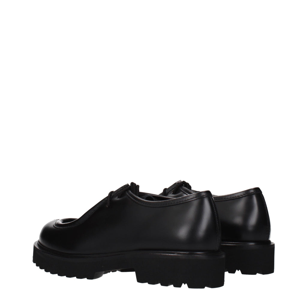 Black Leather Oxfords And Derbies