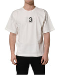 White DG Logo Crew Neck Short Sleeves T-shirt