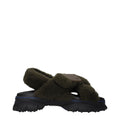 Green Fur Slippers