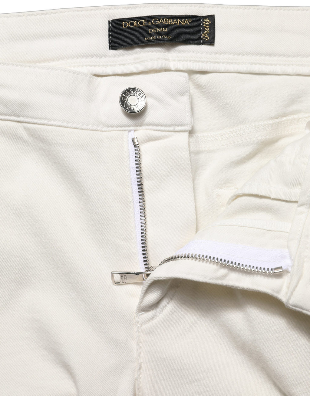 White Tattered Skinny Cotton Denim Jeans