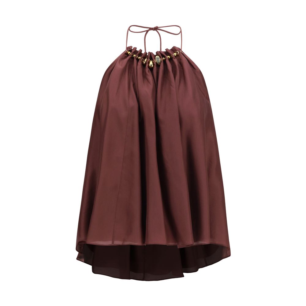 Bordeaux Silk Sleeveles T-Shirt