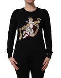 Black Angels Wool Crew Neck Pullover Sweater