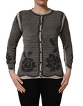 Black Floral Lace ButtonDownCardigan Sweater