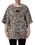 Multicolor Leopard Print Crew Neck T-shirt