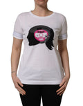 White D&G WE LOVE JAPAN Print Cotton T-shirt