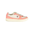 White Polyester Athletic Sneakers