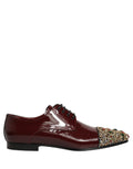 Maroon Embellished Derby Dress Formal Shoes