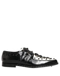 Black Leather Studded Formal Monk Strap Shoes