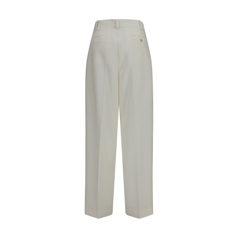 White Wool Oves Aries Casual Pants
