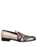 Multicolor Fruit Print Velvet Loafers Shoes