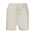 White Cotton Women Shorts