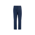 Blue Elastane Casual Pants