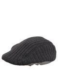 Men Dark Gray Wool Knitted Newsboy Capello Hat